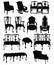 Antique Chairs Silhouettes