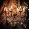 Antique Chandelier with Sparkling Fairy Lights