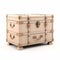 Antique Chest Of Drawers 3d Render With Beige Ottoman Army