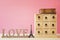 antique chest with drawers next to old book and eiffel tower