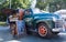 Antique Chevrolet truck used as a mobile store front