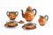 Antique Chinese tea set with dragon motif