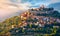 Antique city Motovun Croatia Istria. Picturesque panorama