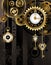 Antique Clock with Gold Keys