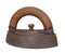 Antique clothes iron isolated.