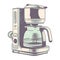 Antique coffee maker symbolizes domestic kitchen