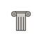 Antique column filled outline icon