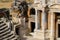 Antique columns and arches in the Hierapolis amphitheater