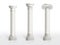 Antique columns set of Tuscan, Doric, Ionic Order.