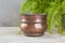 Antique copper flower pot