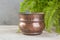 Antique copper flower pot