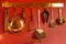 Antique copper kitchen utensils