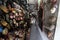 Antique dealer arranging produks in Triwindu