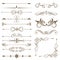 Antique decorative elements, and scroll elements, set page dividers.