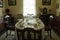 Antique dining room display.