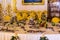 Antique dinner table in Catherine Palace