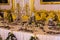 Antique dinner table in Catherine Palace