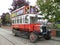 antique double-decker tourist bus