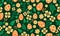 Antique Easter egg pattern background design, with leaf and floral design