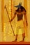 Antique Egyptian papyrus and hieroglyph background