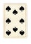 An antique eight of spades playing card.