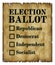 Antique Election Ballot On Parchment