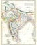 Antique Engraving of Historical Map of Hindoostan