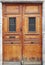 Antique entrance aged textured wooden door
