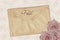 Antique envelope with roses