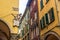 Antique facade in a Pisa street. Italy.