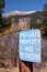 Antique Faded Blue Private Property No Trespassing Sign