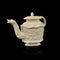 Antique figured teapot with hand-stucco.