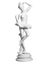 Antique figurine of the dancing ballerina. Isolated image.