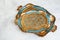 Antique florentine wooden gold turquoise trays