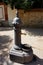 Antique forged column for drinking water in Barcelona