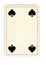 An antique four of spades playing card.