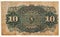 Antique Fractional Currency Note, Back