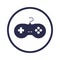 Antique gamepad glyph icon vector on white background. Flat vector antique gamepad icon symbol sign from modern