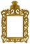 Antique gilded wooden Frame Isolated on white background