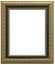 Antique gilt picture frame isolated on white background and clipping path