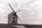 Antique Grain Windmill on Countryside Hill