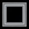 The antique gray frame on the black background