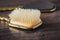 Antique hair brush and mirror