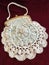 Antique Hand Crocheted Handbag with Celluloid Clasp Fastener and Aqua Lining