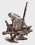 Antique hand-operated platen printing press