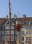 Antique house and old ship moored in Nyhavn, Copenhagen l