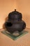 Antique japanese interior iron heater