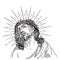 Antique Jesus Christ engraving (vector)