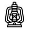 antique kerosene lamp line icon vector illustration