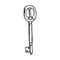 Antique Key Filigree Medieval Monochrome Vector